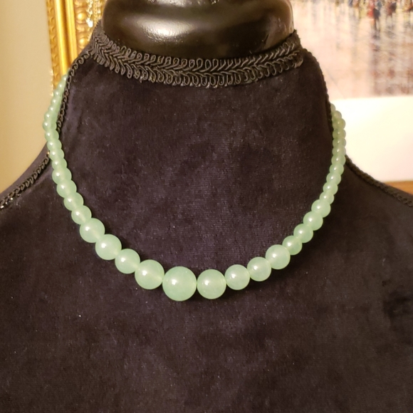 Handmade Jewelry - GENUINE JADE AAA GEMSTONE NECKLACE 17"